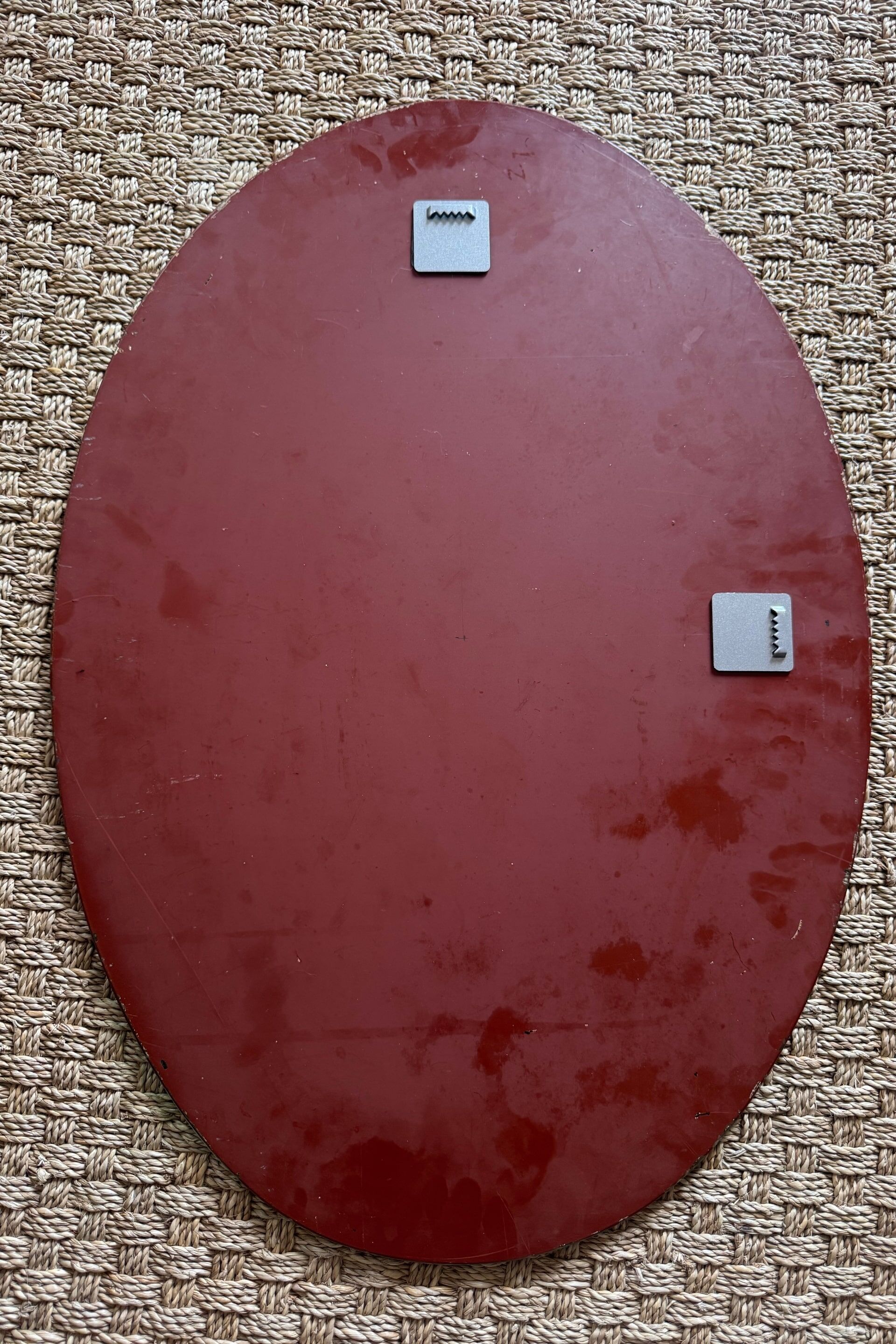 Mmiroir ovale biseauté vintage