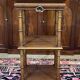 Henri II gueridon in walnut with marble top, early 20th century.