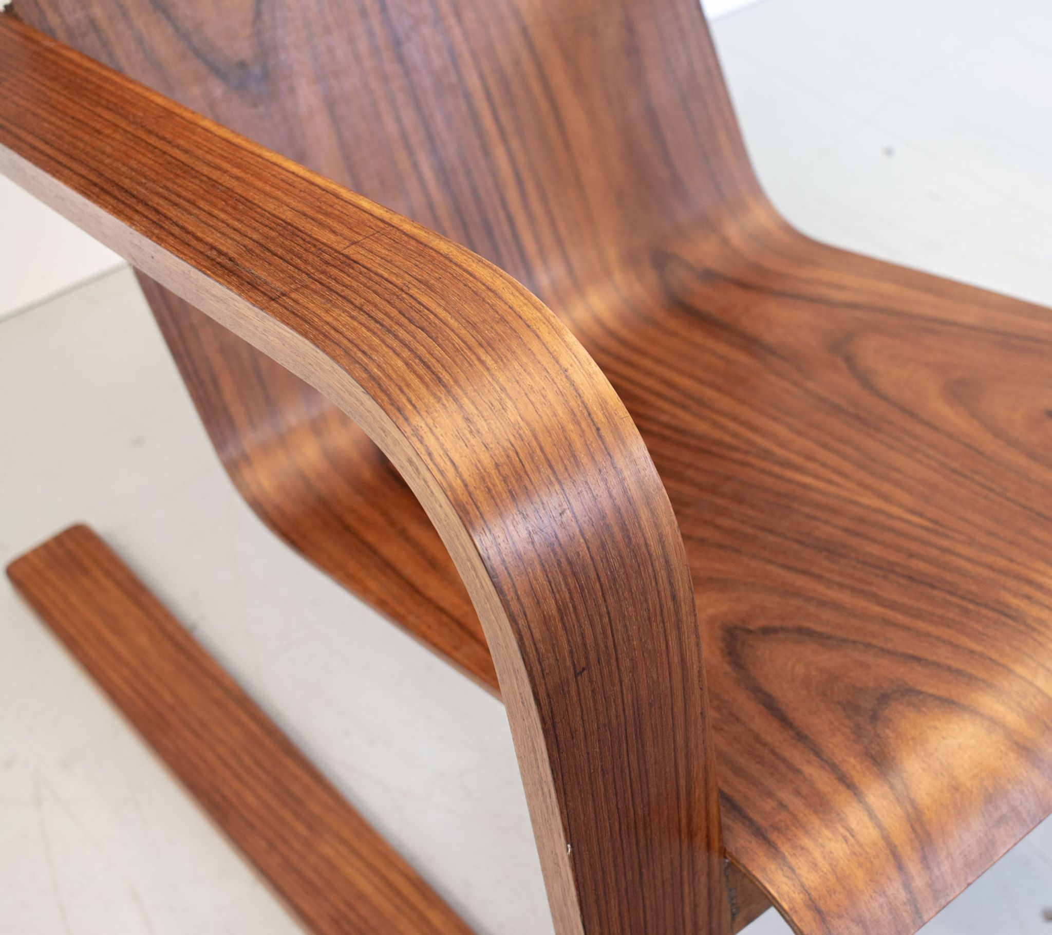 1930s modernist cantilever plywood armchair