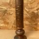Antique brutalist hammered copper cylinder vase vintage