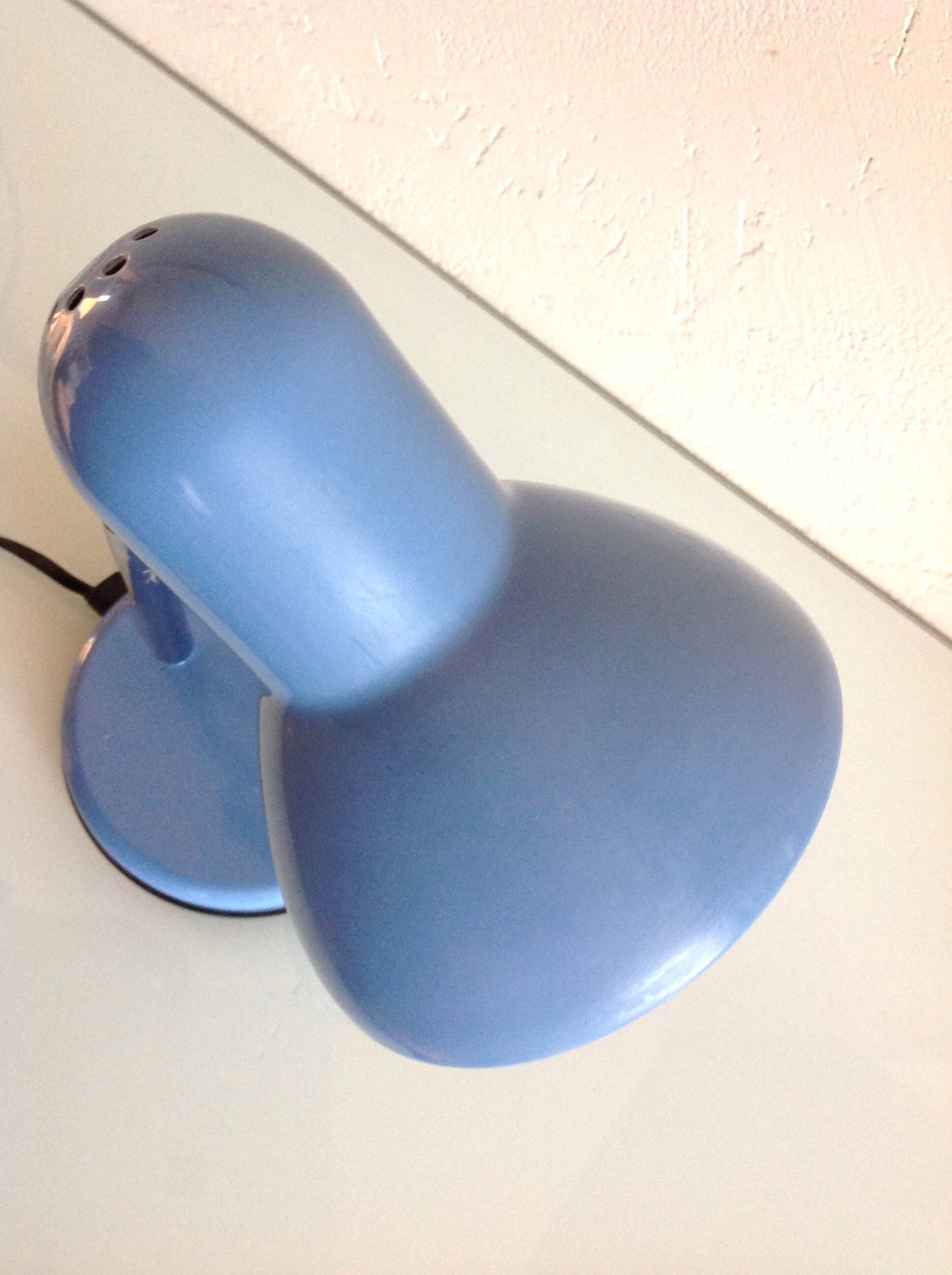 Blue metal desk lamp / vintage 70s-80s