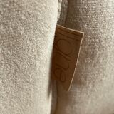 Sofa 3 places Kashima Line Roset velvet beige 70s