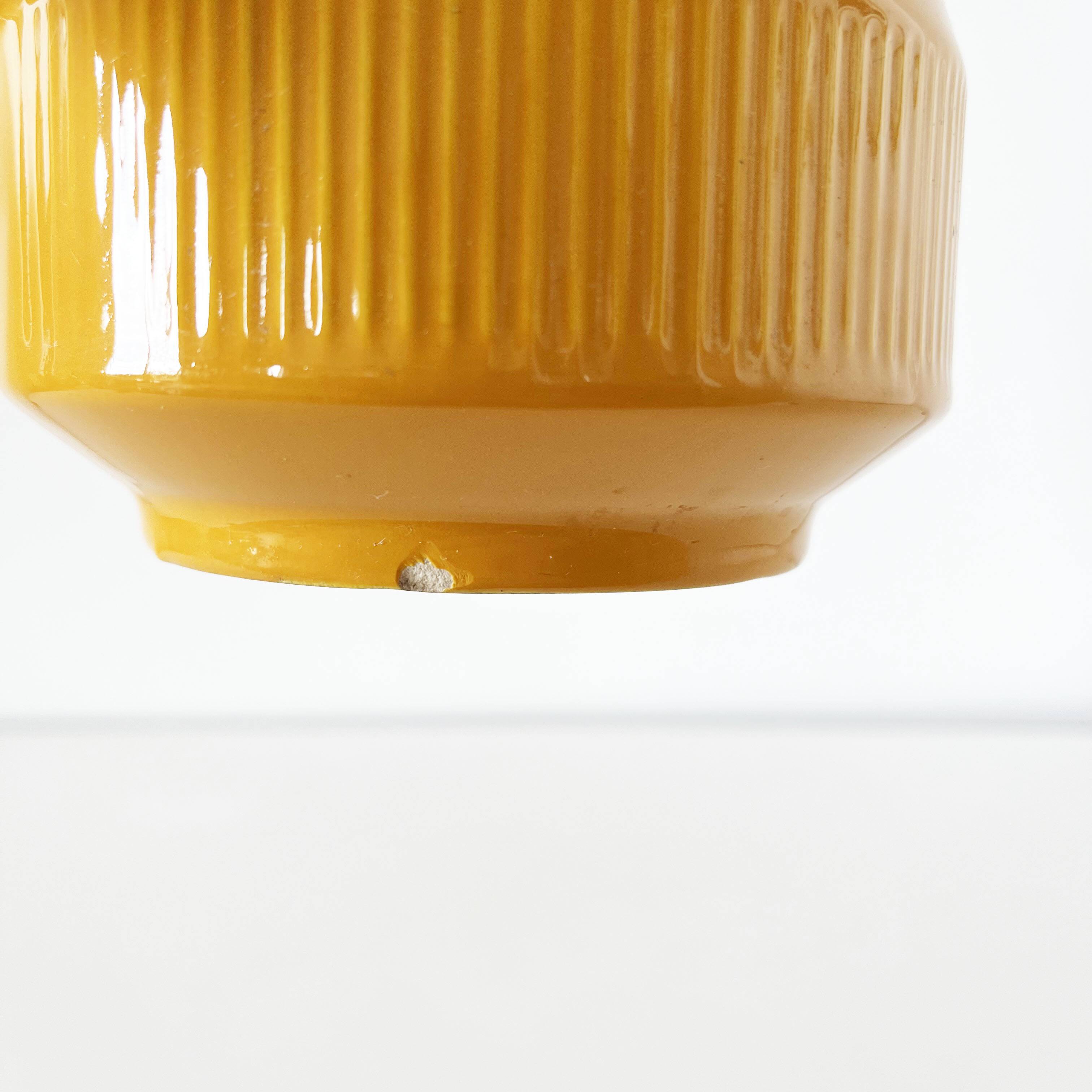 Old yellow ceramic coffee or teapot 1960