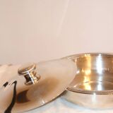 Légumier avec couvercle en métal argenté