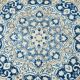 9x12 Antique 57s Classic Pattern Blue Persian Area Rug, 282x385Cm