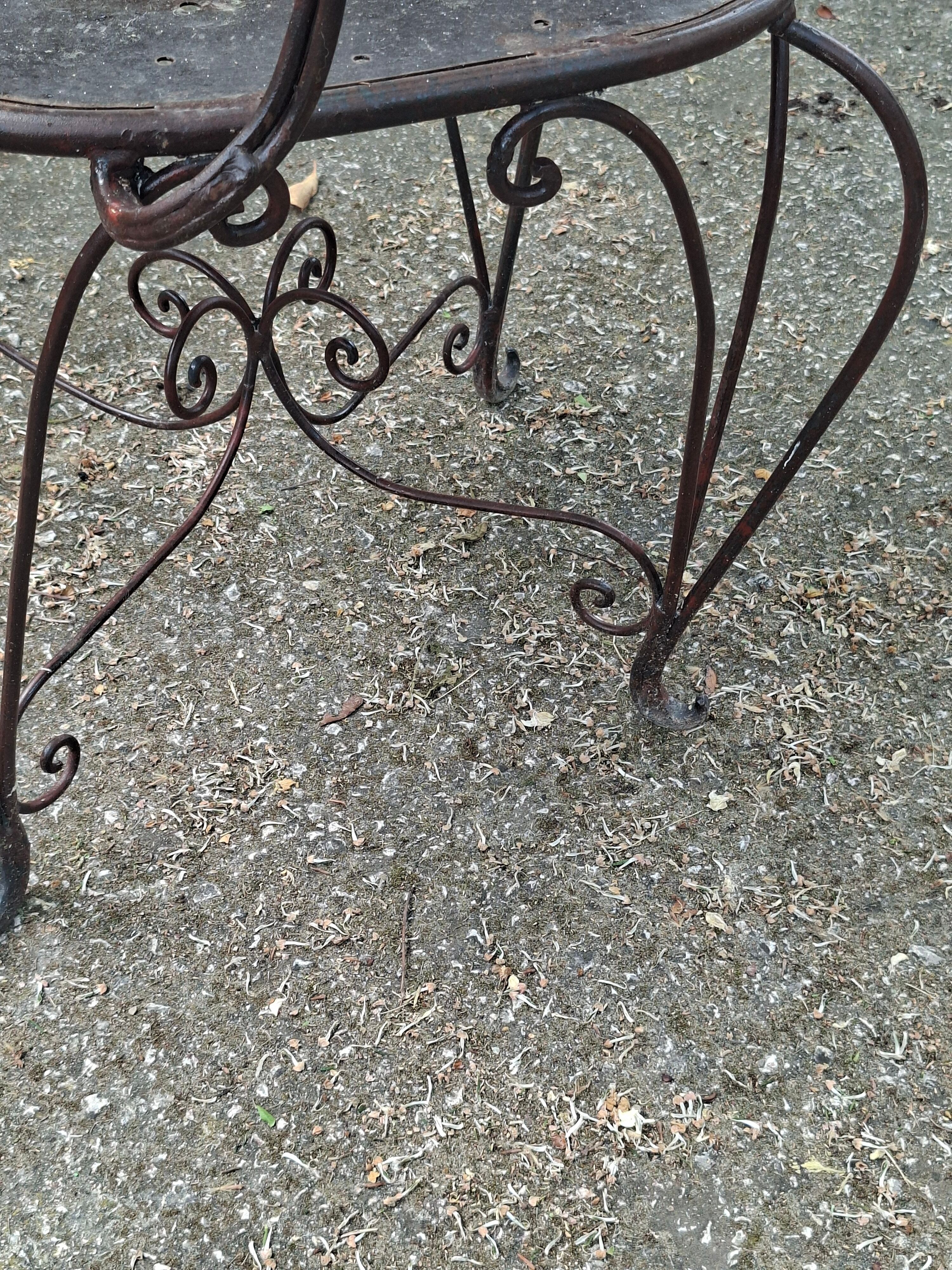 Fauteuils de jardin vintage en fer forgé