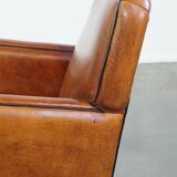 Armchair made of sheep leather