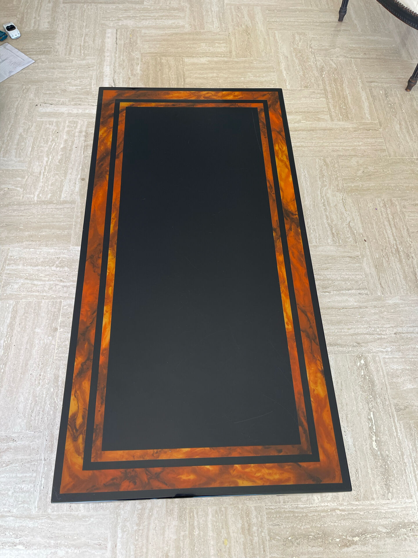 Table Basse Bois Laqué 70's