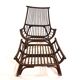 Manou rattan lounge chair in pagoda style with ottoman