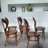 Ensemble table de ferme et 6 chaises Mouettes de Baumann