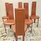 Série de 6 chaises en cuir