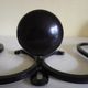 80 cm long wall coat door, made of wrought iron with 5 Suspensions in Bakelite - 70s