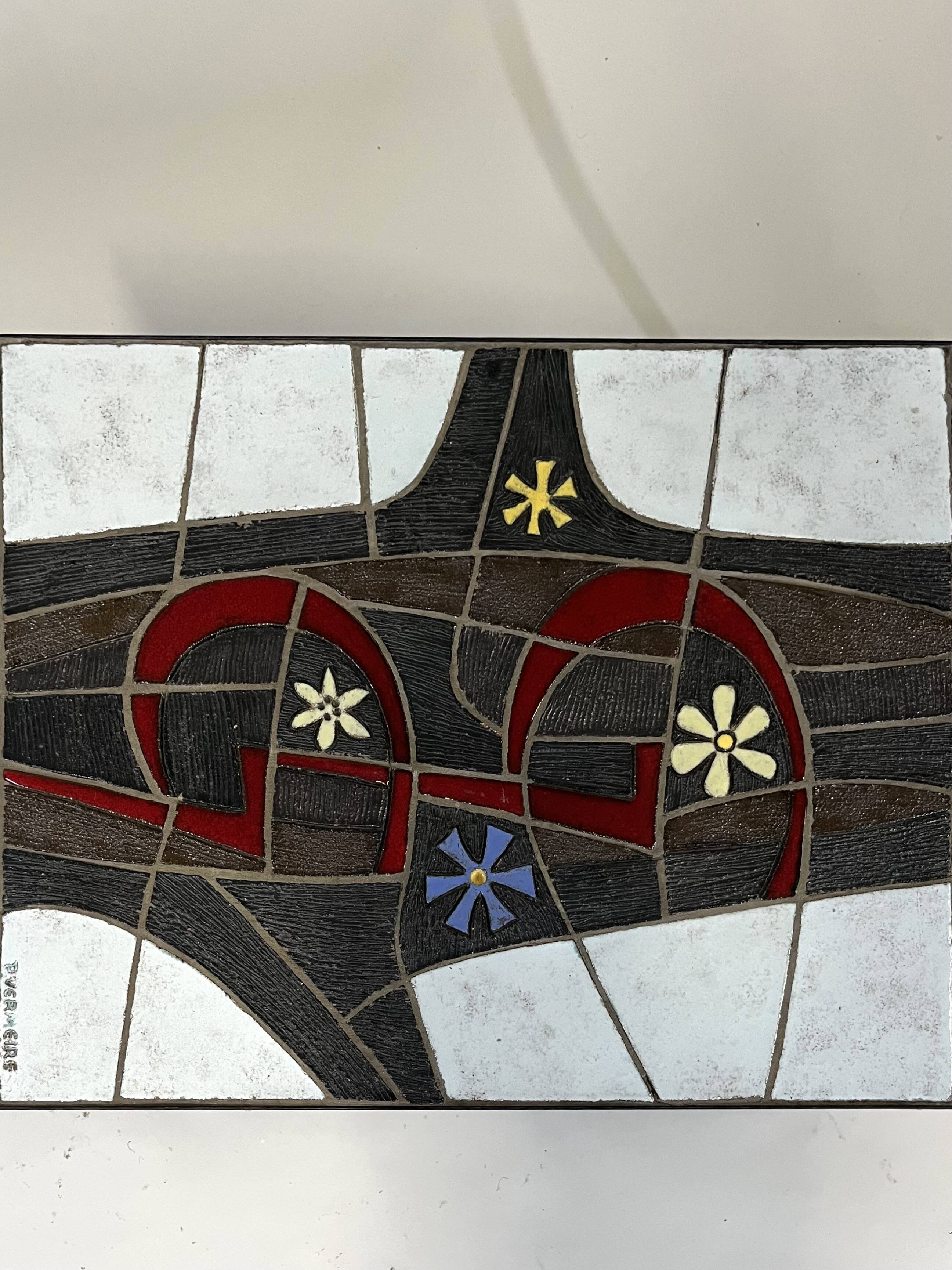 Table d'appoint en céramique par Paul Vermeire pour Perignem, années 1960.