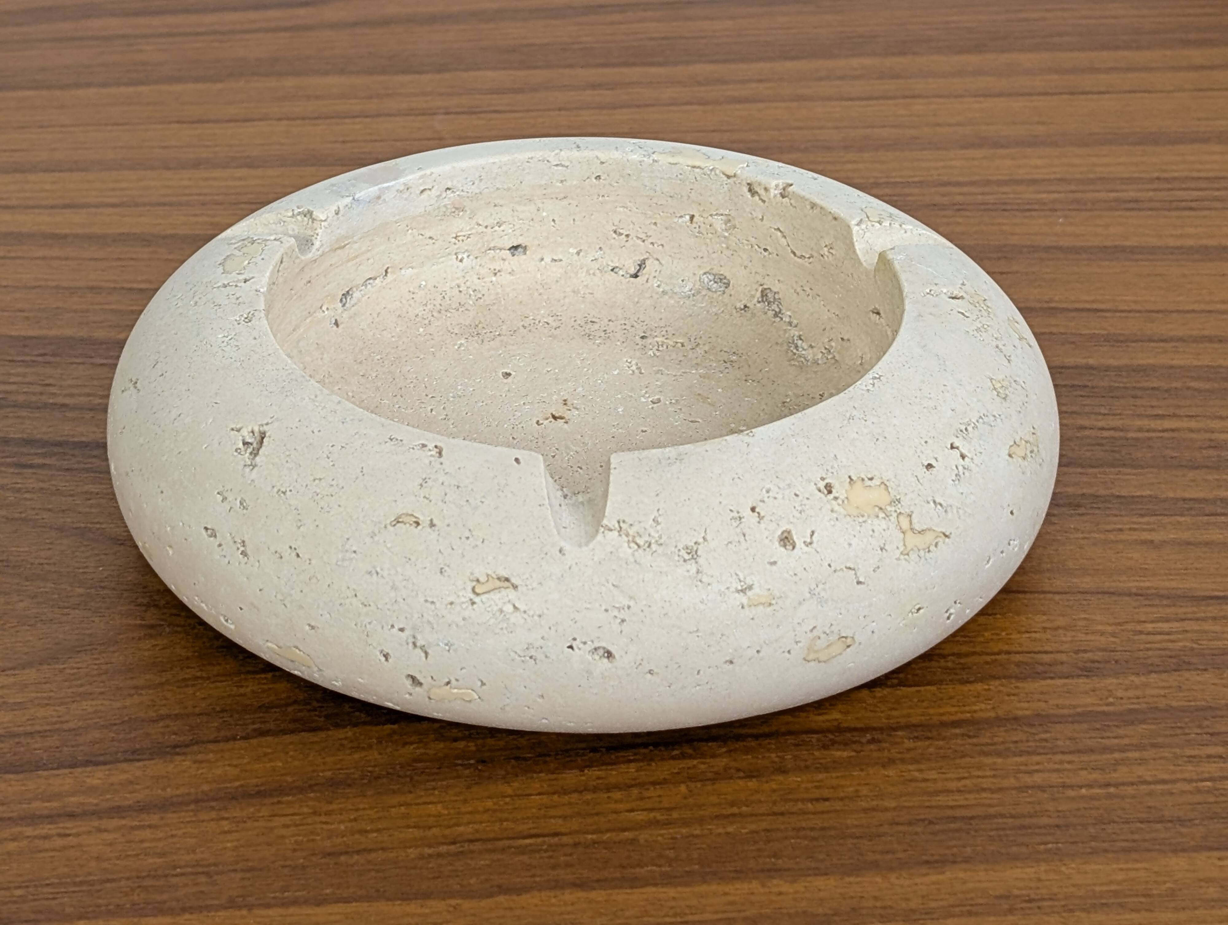 Travertine ashtray