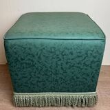 Napoleon III style pouf in patterned fabric