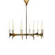 High Quality Ten Armed Brass Chandelier 1960s.