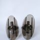 Pair of space age design smoked glass wall lights made in Italy 1970