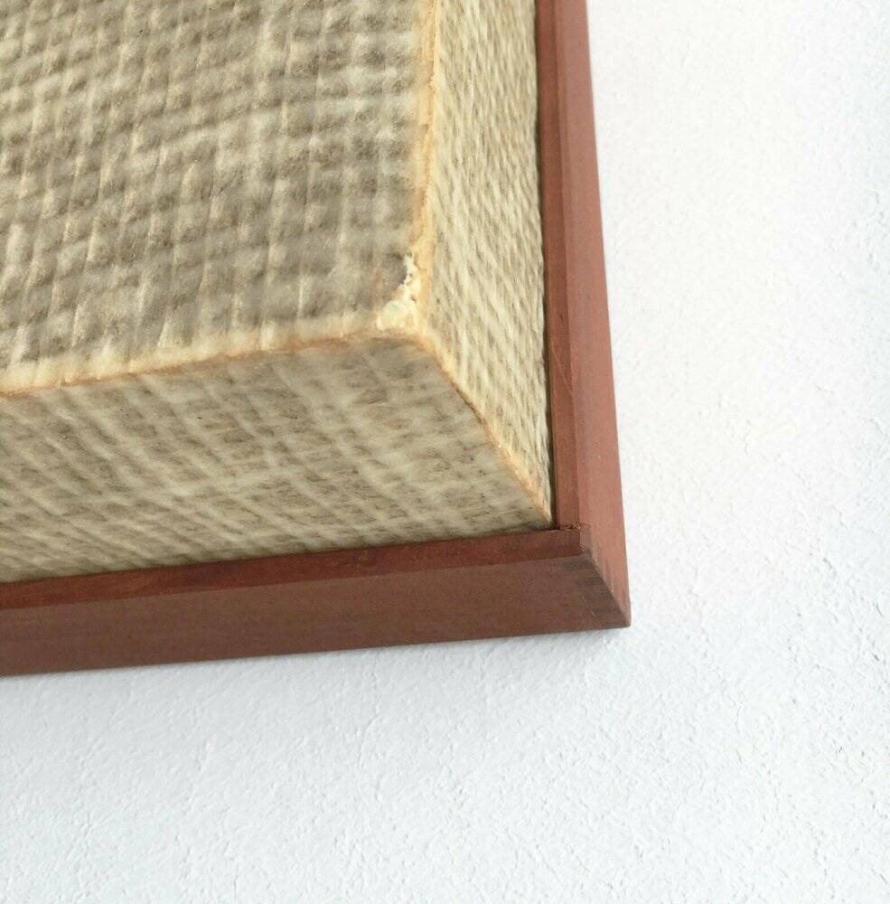 Mid-Century Minimalist Cocoon Ceiling Lamp in Teak, 1960s