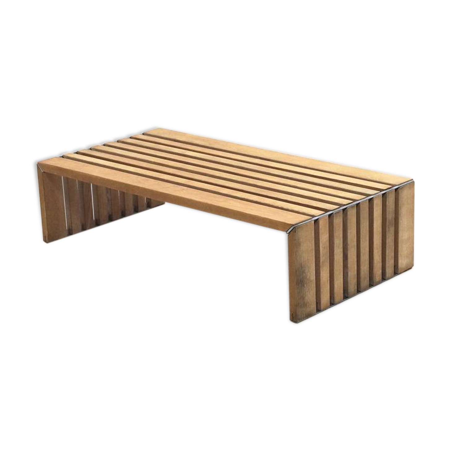 Wood slat bench Walter Antonis for Arspect 1970's
