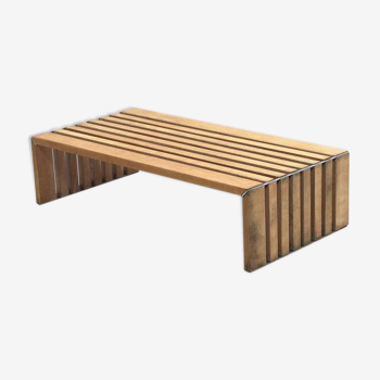 Banc de lamelle de bois Walter Antonis pour Arspect 1970's