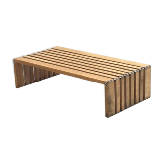 Wood slat bench Walter Antonis for Arspect 1970's