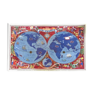 Air France Poster - On the wings of Air France discover the world in your turn