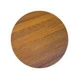 Danish solid teak round coffee table, 1970s