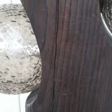 Lampadaire en bois de Temde Leuchten 1970