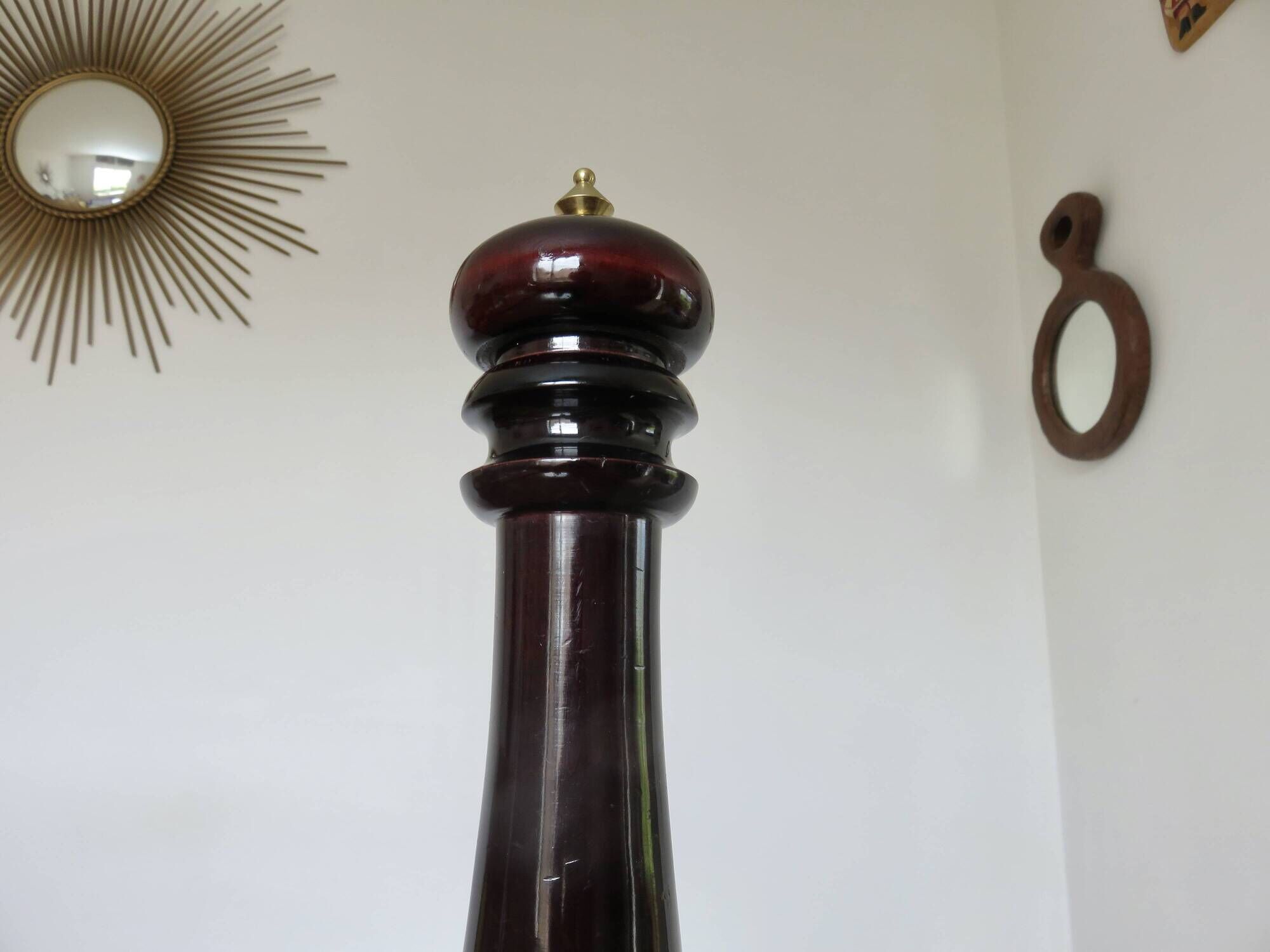 Xxl pepper mill by "chiaruzi" "cc" florence, italy, lacquered wood, 1970
