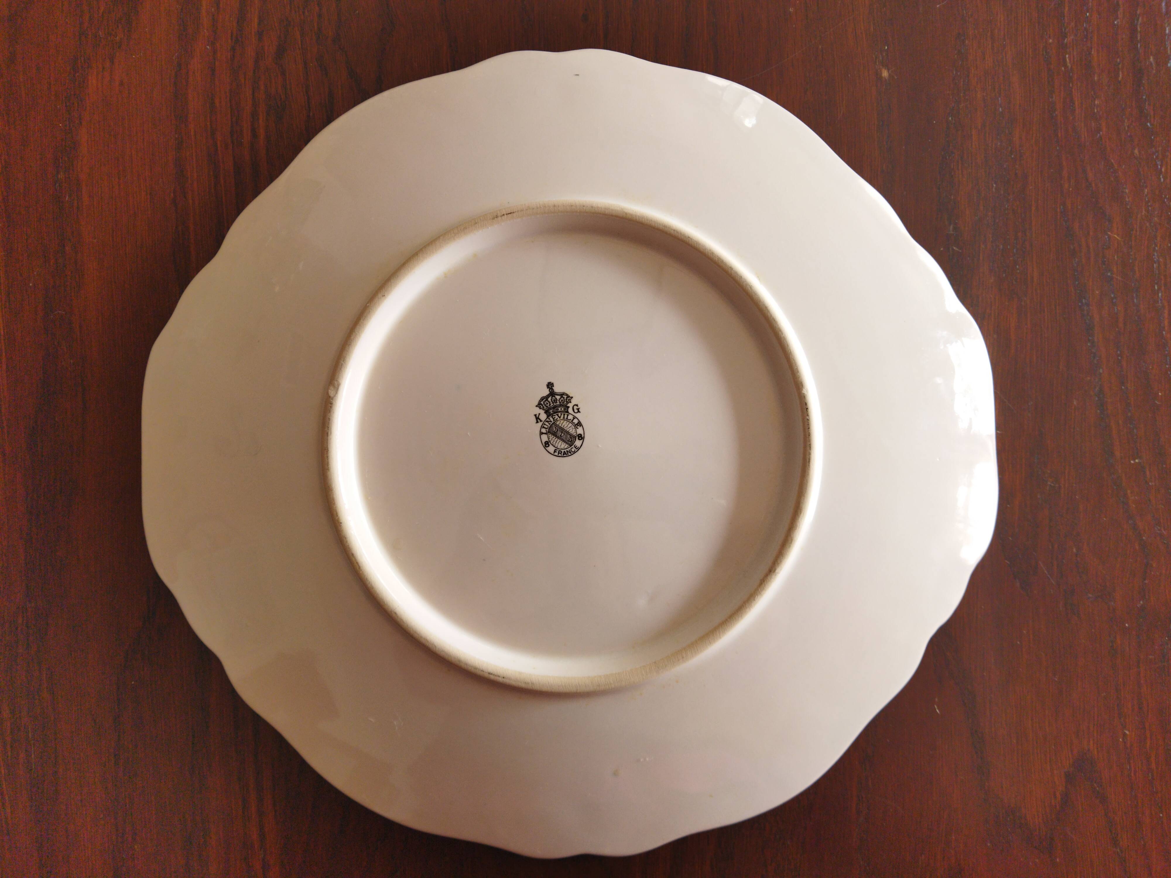 Plat à gâteau "Réverbère fin" KG Lunéville