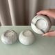 Set of 3 White Marble Tea Light Holders – Minimalist Scandinavian Style