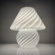 Murano mushroom lamp Italy vintage spiral decor glossy white dlg ven