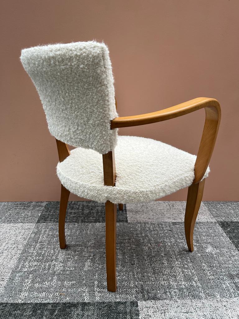 Paire de fauteuil bridge tissu bouclette