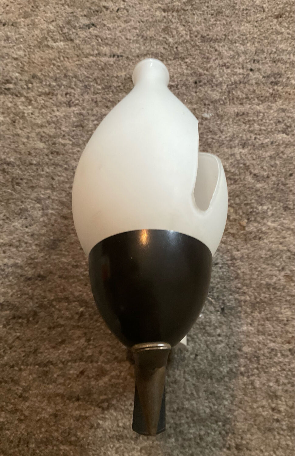 1950s wall sconce in opaline glass