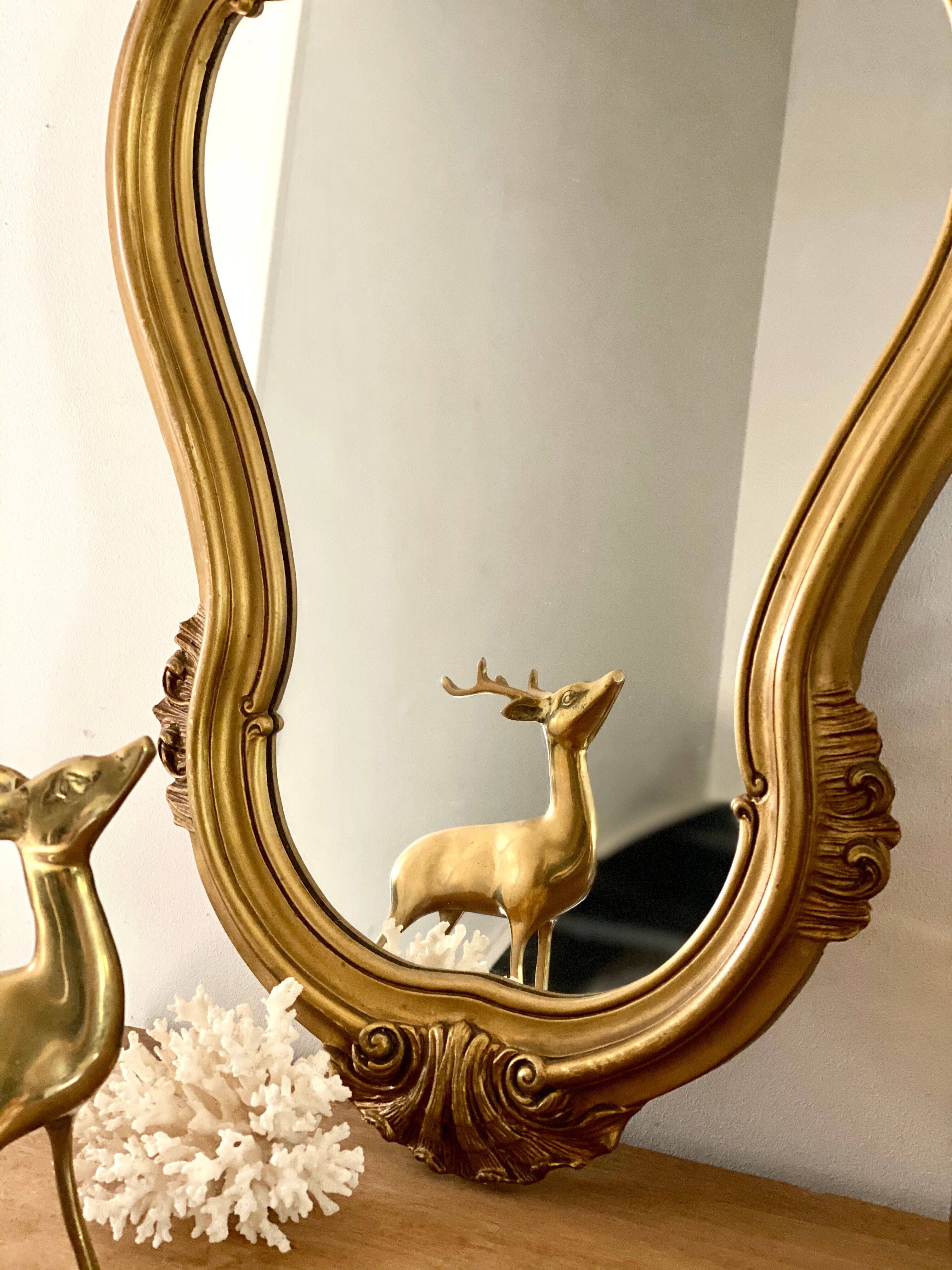 Ancien miroir doré 62x38 cm