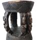 Ancient Dogon African Stool in carved solid wood - Mali
