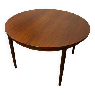 Round teak table, Denmark 60s/70s, vintage, mid-century modern