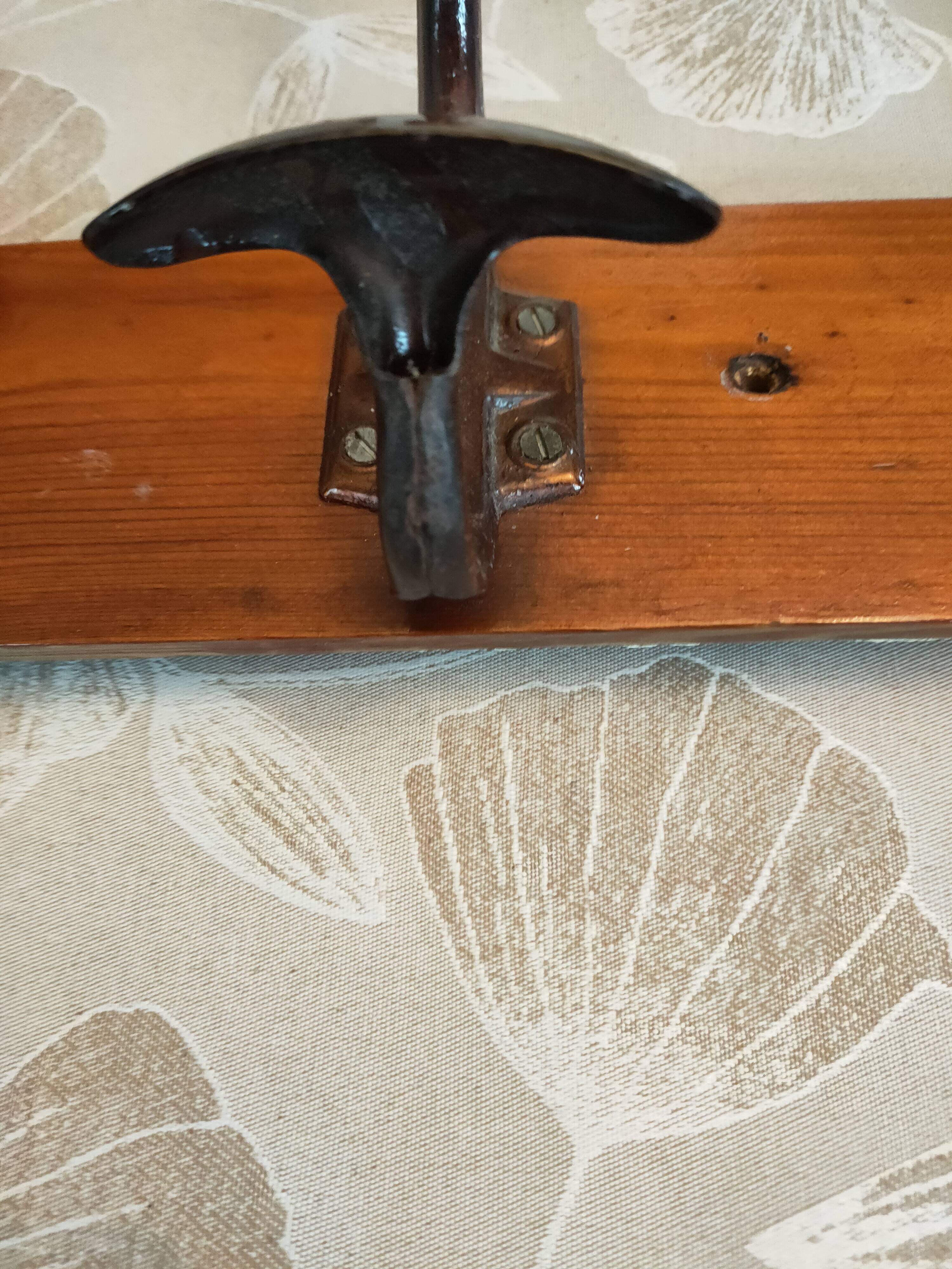 Old coat rack with 5 hooks