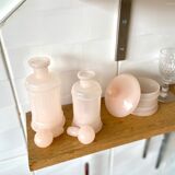 2 vials and 1 jar in powder pink opaline