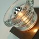 1960s 70s space age sconce by cosack-leuchten metal and thick glass