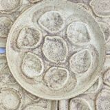Vintage stoneware oyster plates