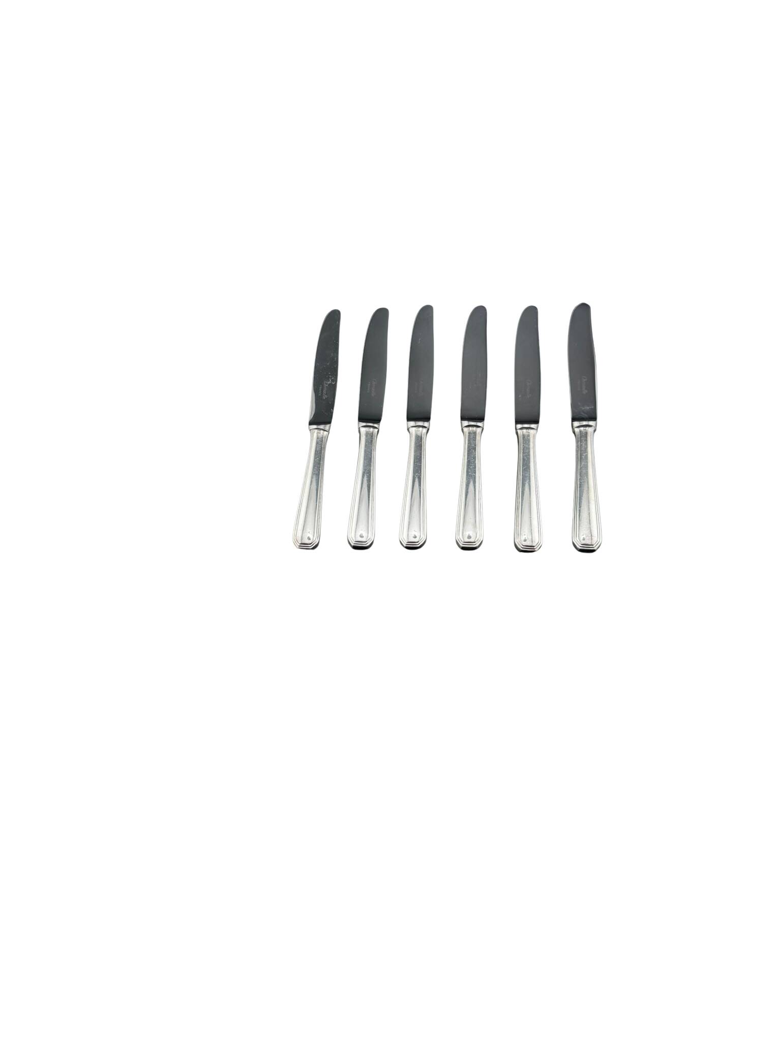 Set of 6 Christofle Cheese Knives - America Model by Luc Lanel