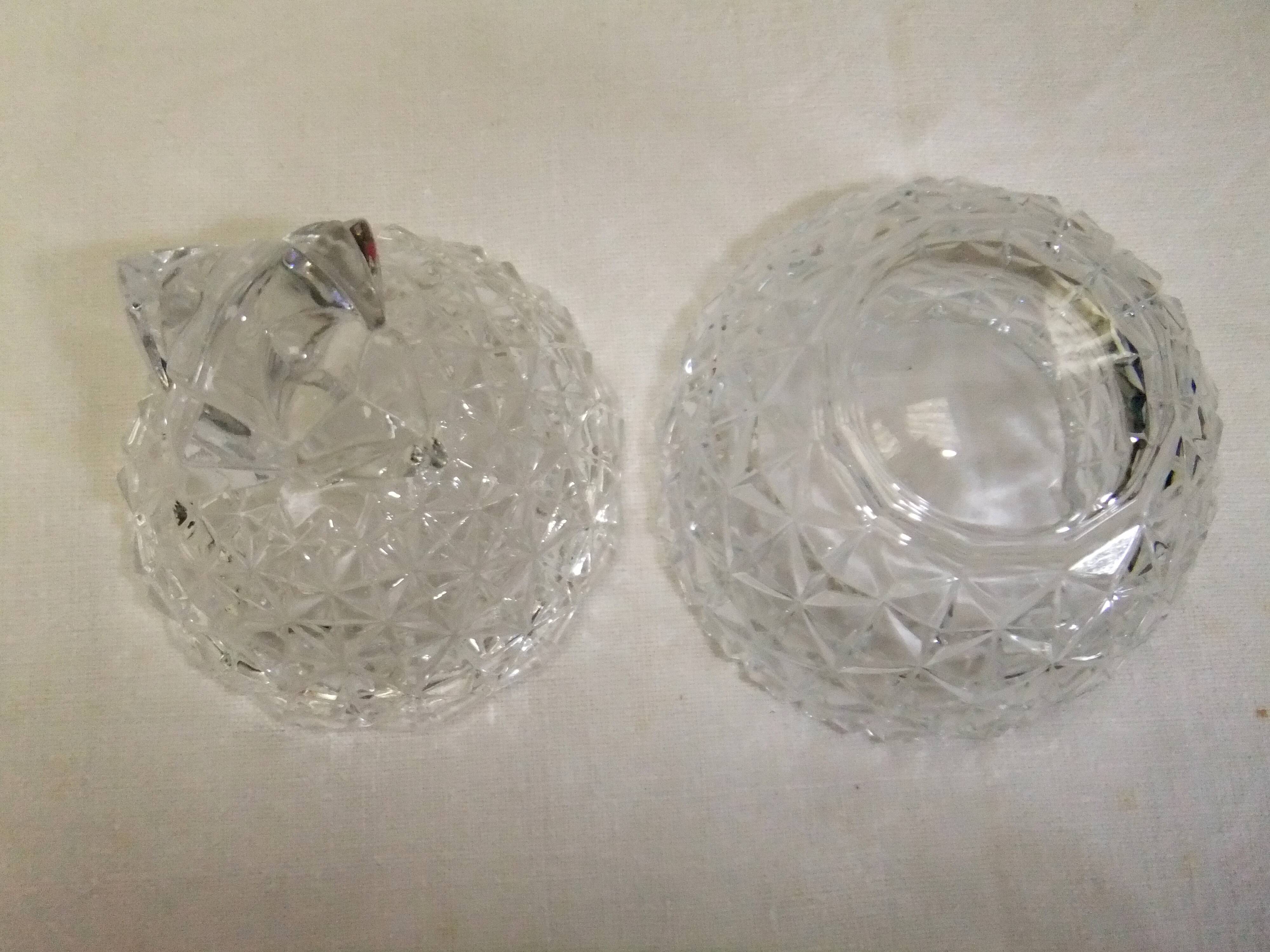 Bonbonnière en cristal ananas vintage sucrier pot couvert