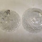 Bonbonnière en cristal ananas vintage sucrier pot couvert