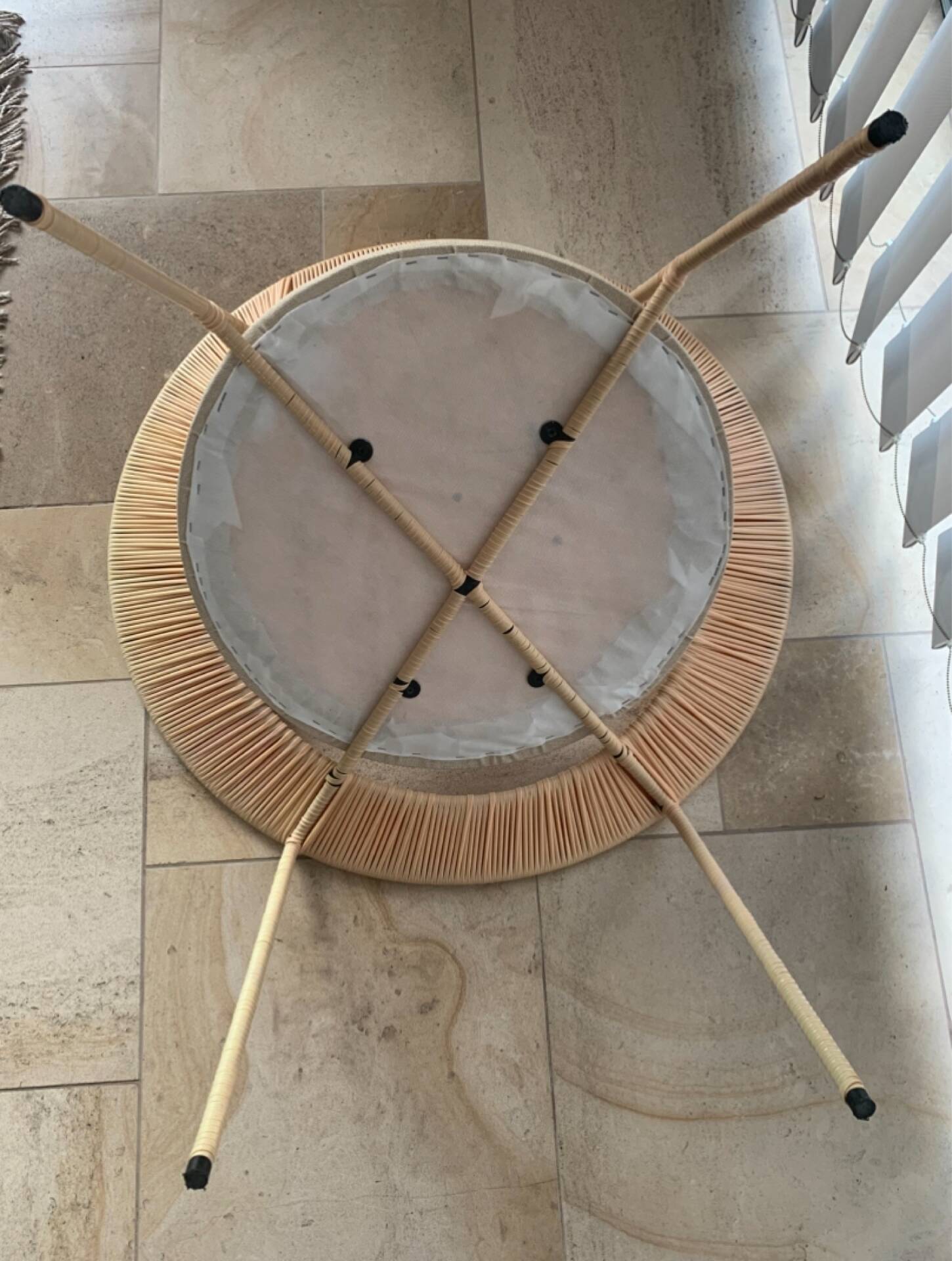 Fauteuil lounge au design circulaire vintage