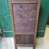 Showcase 1 door with 3 sides walnut windows louis xv style
