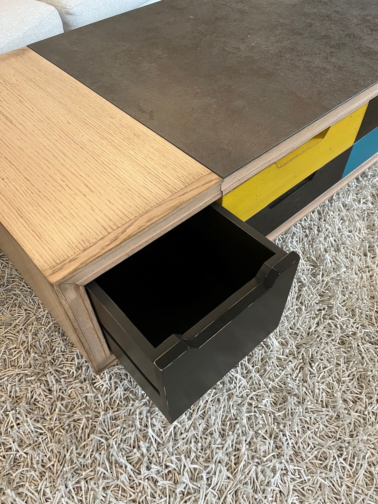 Dinette coffee table with ceramic liftable top