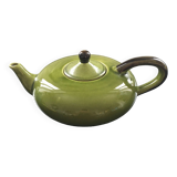 Large olive green Provençal teapot