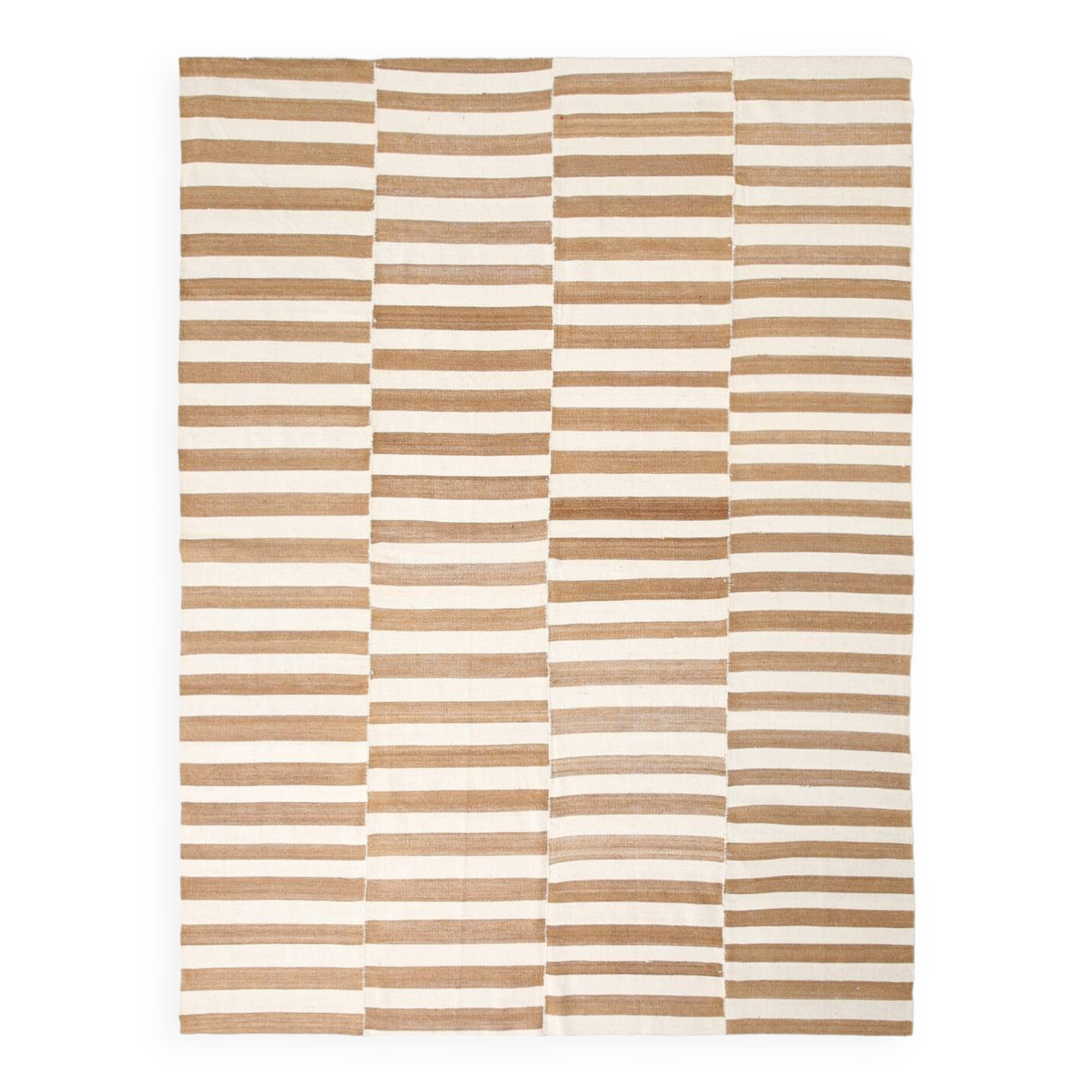 8x10 Beige & Bronze Contemporary Kilim Rug, 229x311Cm SK 35061