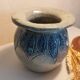 Round stoneware vase with salt